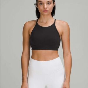 MSRP$58 Lululemon Flow Y Wrap-Front High-Neck Bra *Light Support, B/C Cup
Black